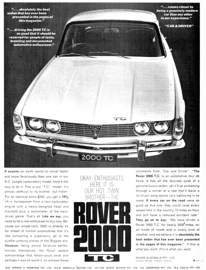 1968 P6 Rover 2000 TC